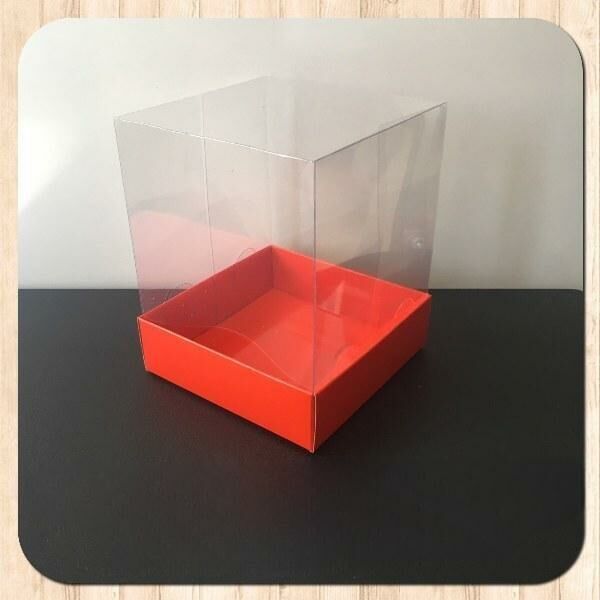 10x10x12 ALTI KIRMIZI ÜSTÜ ASETAT KUTU