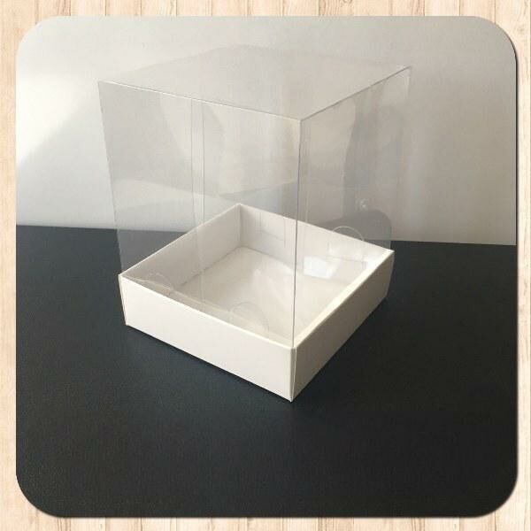 10x10x12 ALTI BEYAZ ÜSTÜ ASETAT KUTU