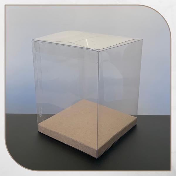 10x10x12 KRAFT İÇ YÜKSELTİCİLİ ÜSTÜ ASETAT KUTU