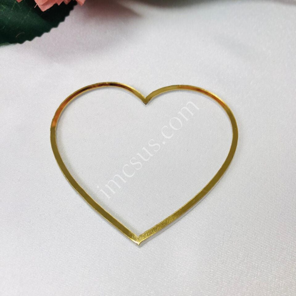 ÇERÇEVELİ KALP KESİM ŞEFFAF PLEKSİ 7cm