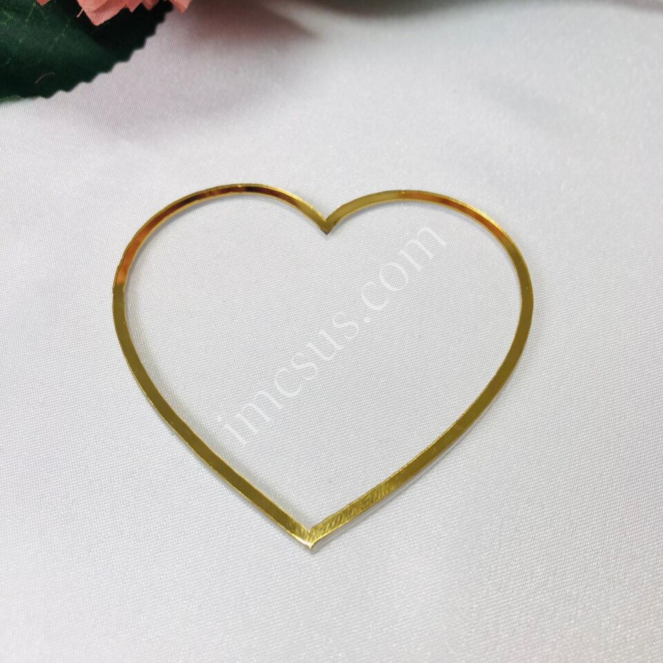ÇERÇEVELİ KALP KESİM ŞEFFAF PLEKSİ 7cm