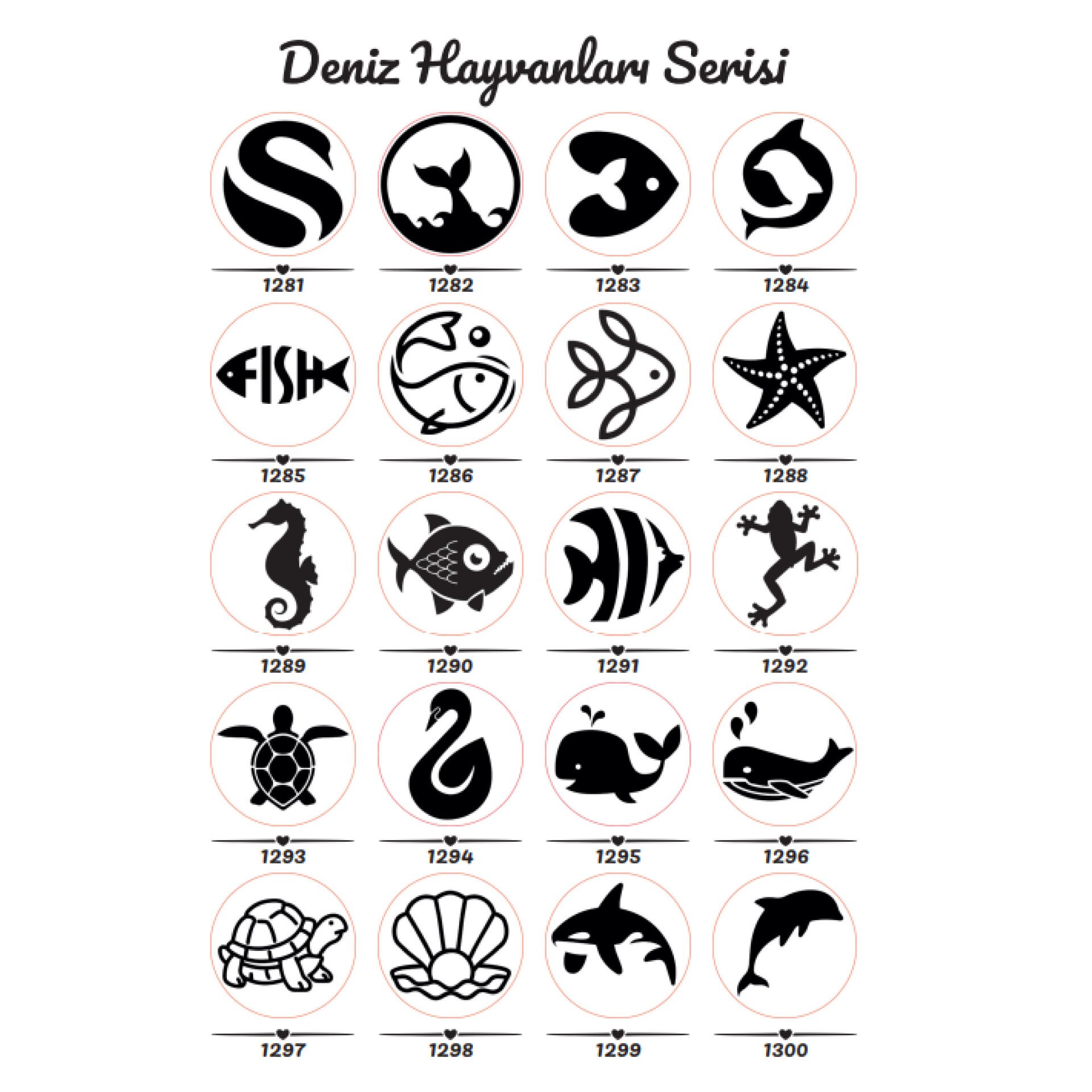 DENİZ HAYVANLARI SERİSİ MÜHÜR BAŞLIK KLİŞE