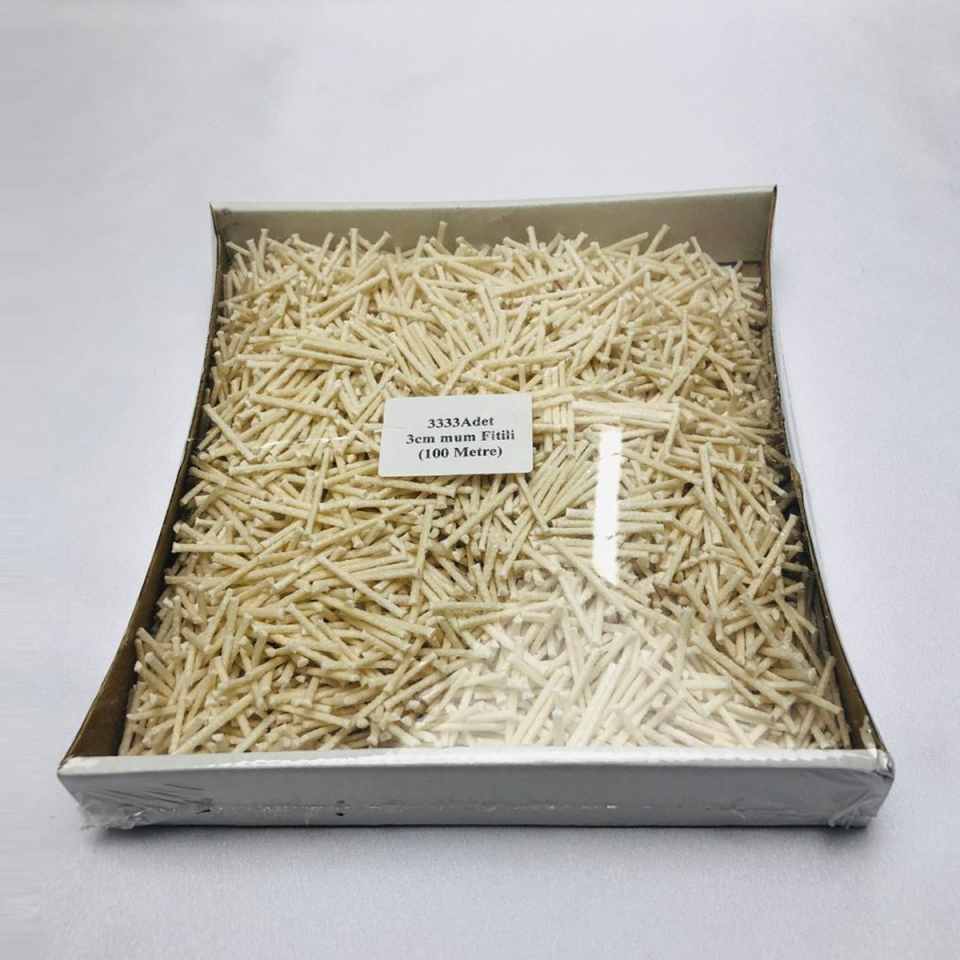 PARAFİNLİ MUM FİTİLİ 100 Metre 4cm 2500'lü