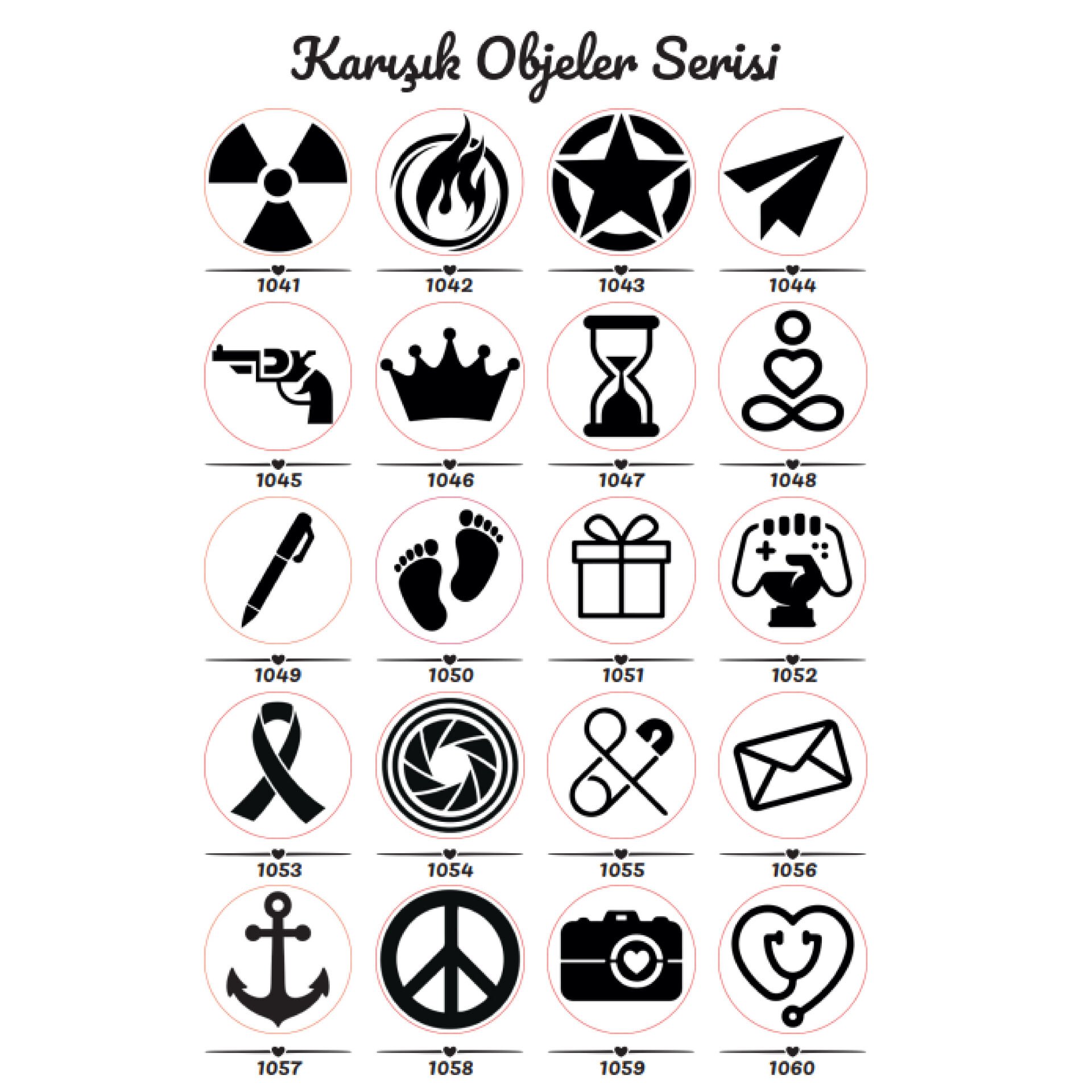 KARIŞIK OBJELER SERİSİ MÜHÜR BAŞLIK KLİŞE
