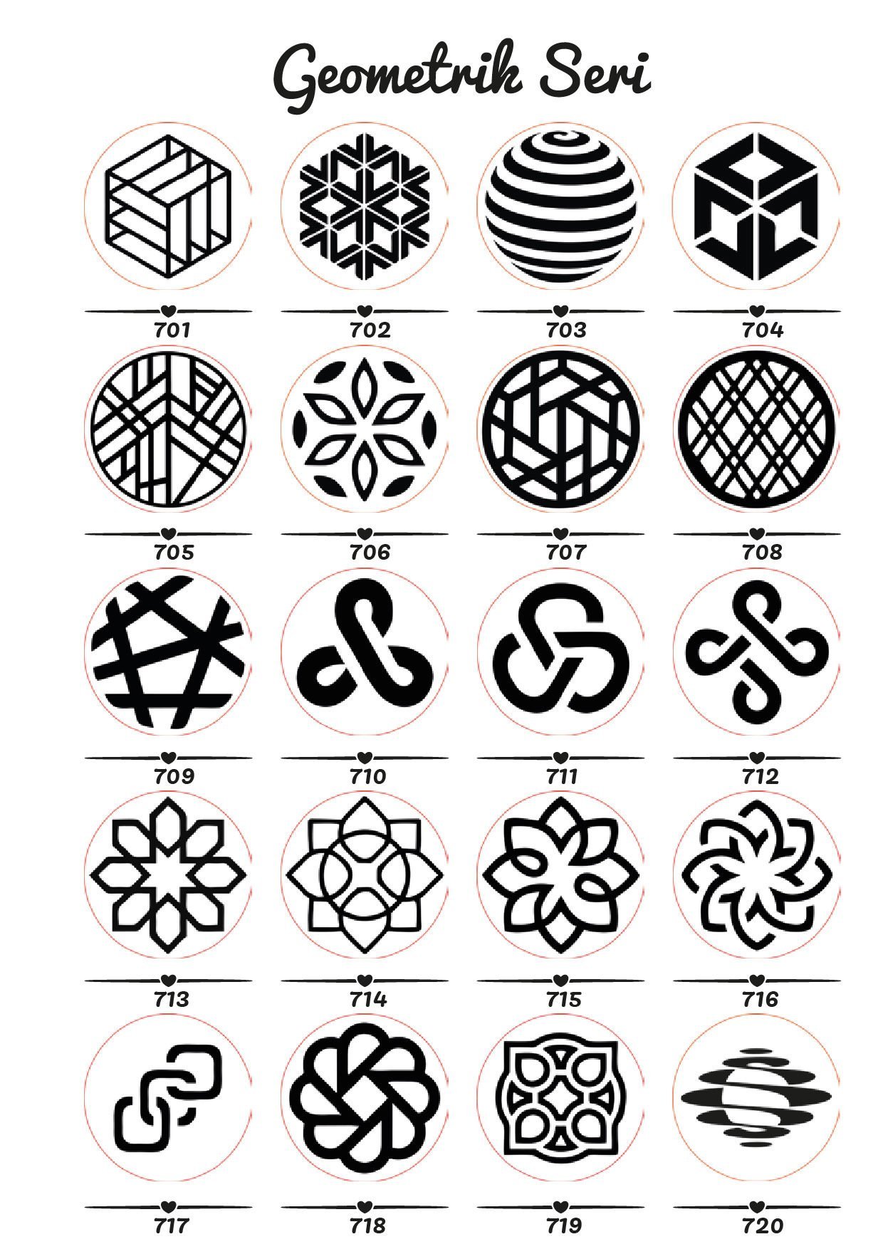 GEOMETRİ SERİ MÜHÜR BAŞLIK KLİŞE