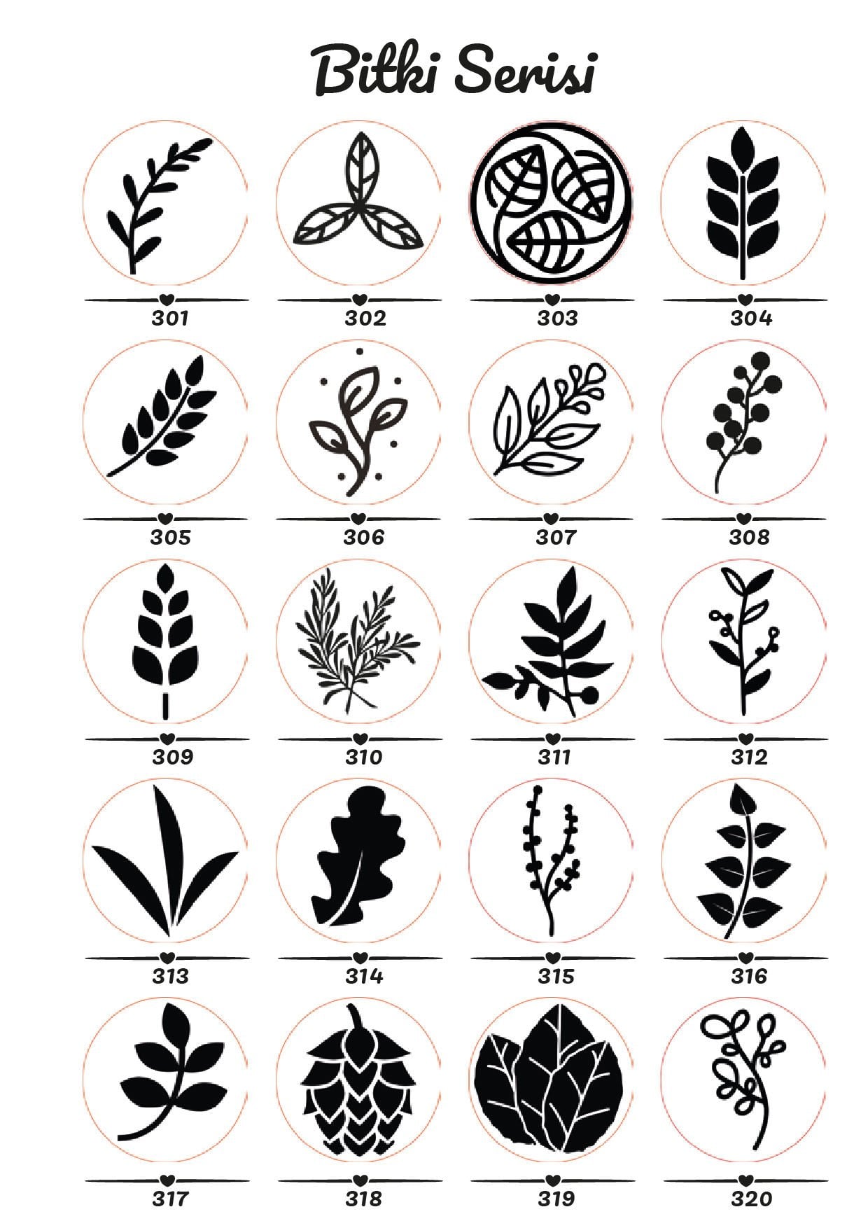BİTKİ SERİSİ MÜHÜR BAŞLIK KLİŞE