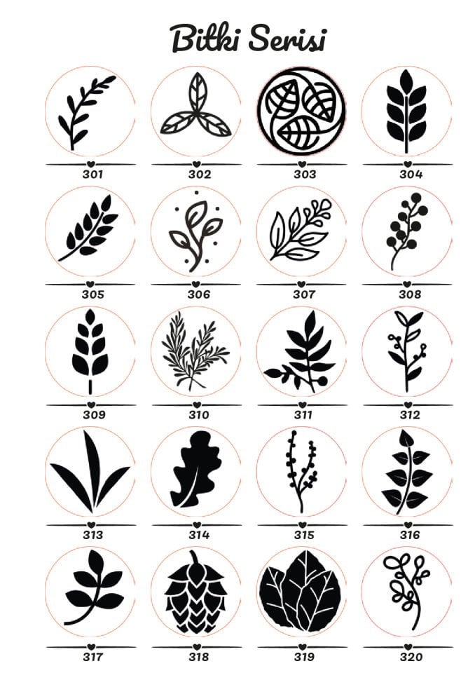 BİTKİ SERİSİ MÜHÜR BAŞLIK KLİŞE