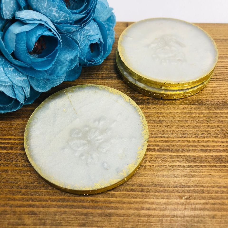 EPOKSİ KARIŞIM MAGNET YUVARLAK VARAKLI GOLD(1 PAKET - 25 Adet)
