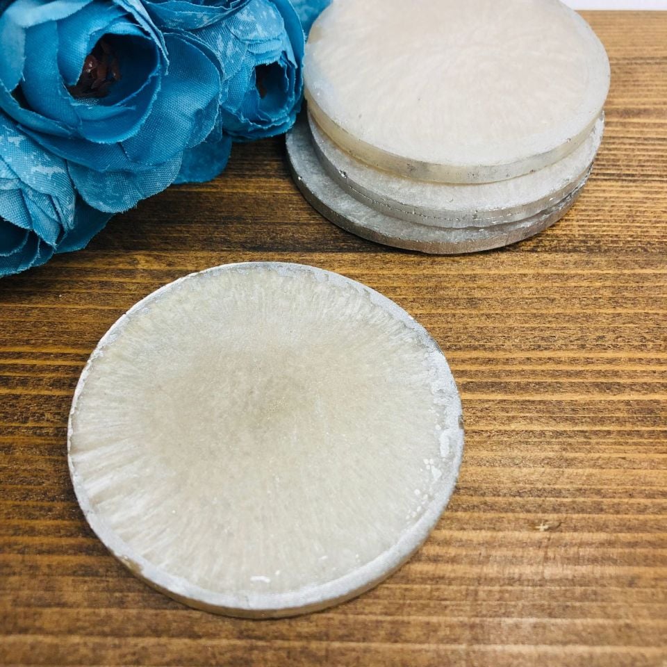 EPOKSİ KARIŞIM MAGNET YUVARLAK VARAKLI GÜMÜŞ(1 PAKET - 25 Adet)