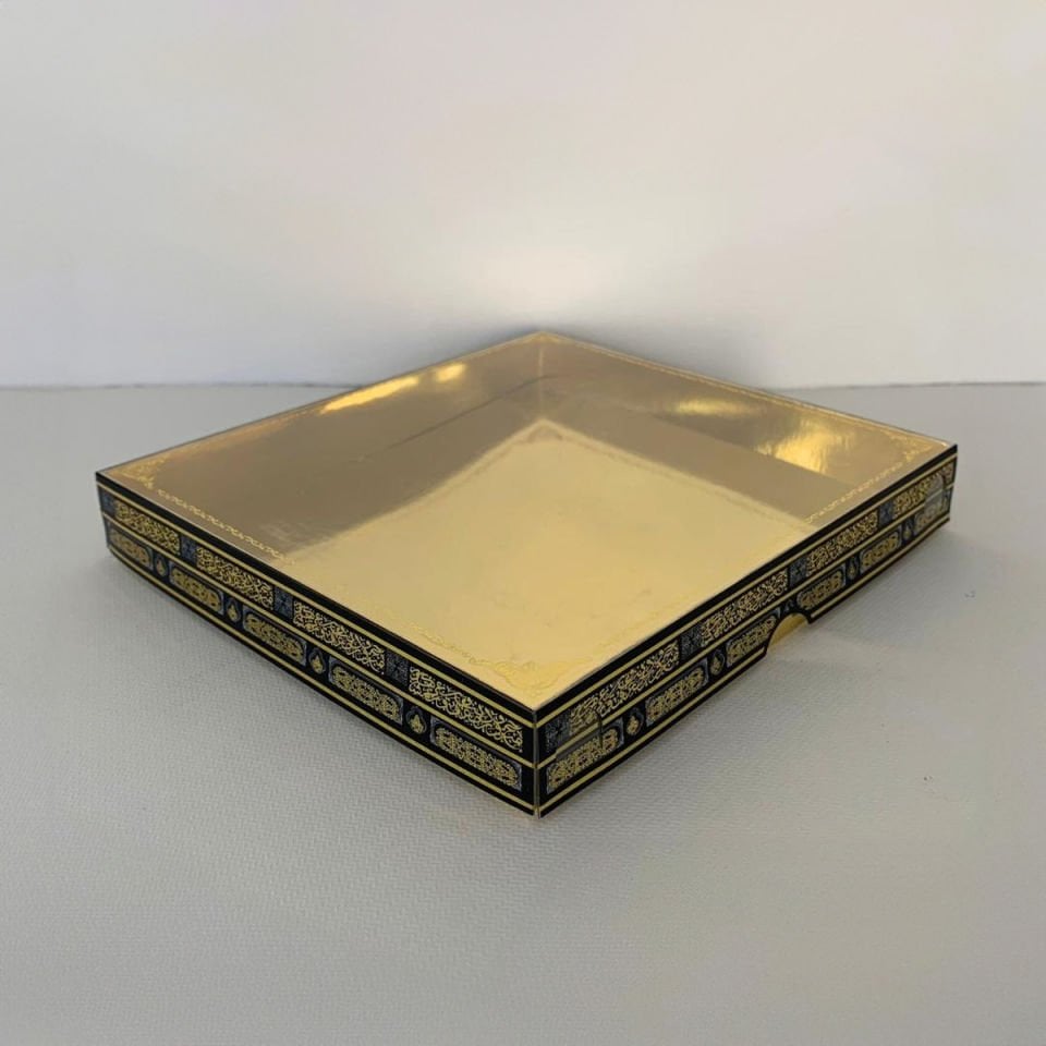 15,5x17x2,5 ALTI GOLD KARTON, ÜSTÜ KABE TEMALI ASETAT KUTU [Desen #2]